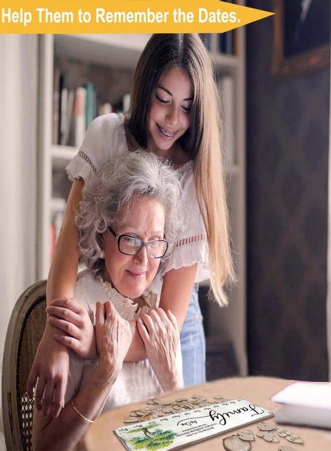 WISIEW هدايا عيد ميلاد للأم والجدة، لوحة خشبية عائلية لتذكير العائلة بأعياد الميلاد، هدية للجدة في عيد الأم أو عيد الميلاد، بنمط عبارات عائلية - Image 2